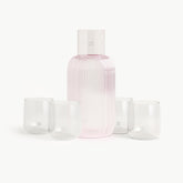 Fluted Carafe + Clear Glass Set (4)