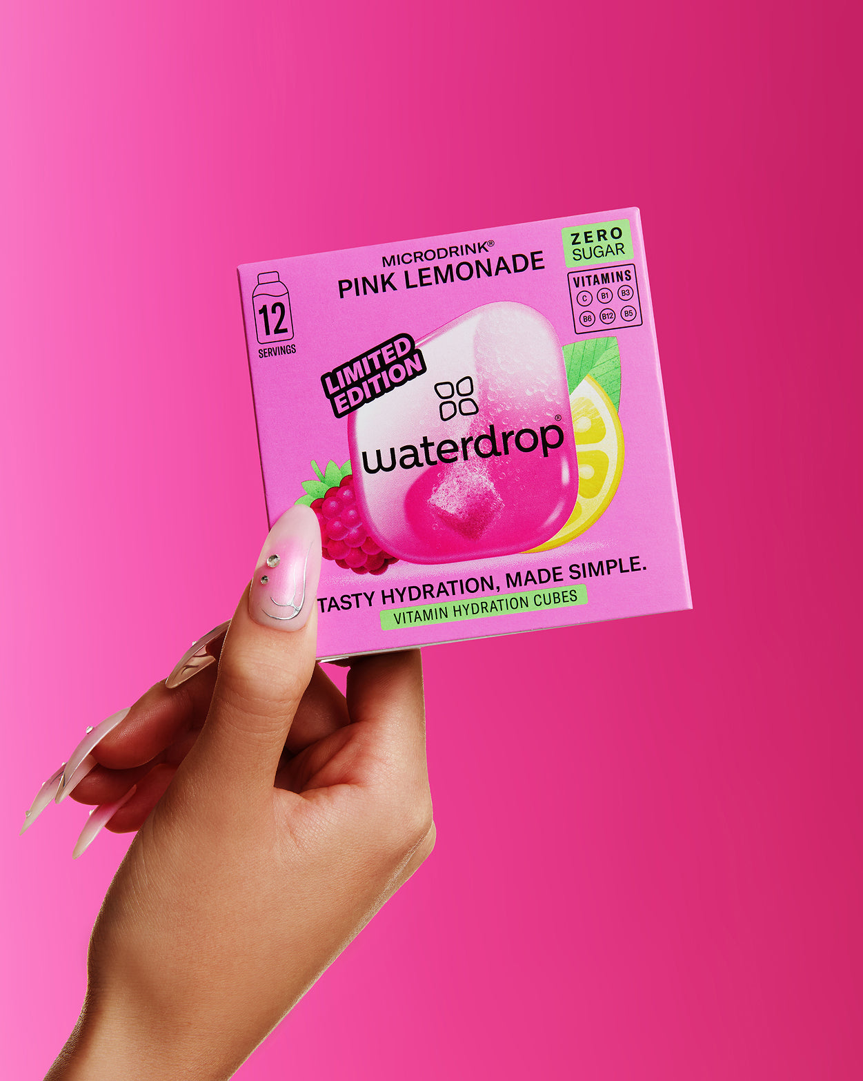PINK LEMONADE Hydration Set: 1L Neon Bottle Spout Lid